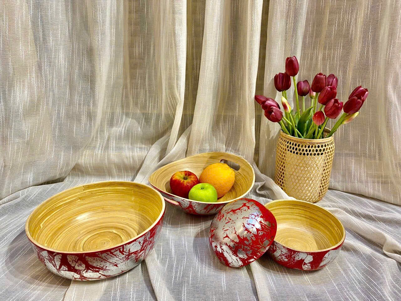 đồ trang trí bằng mây tre 