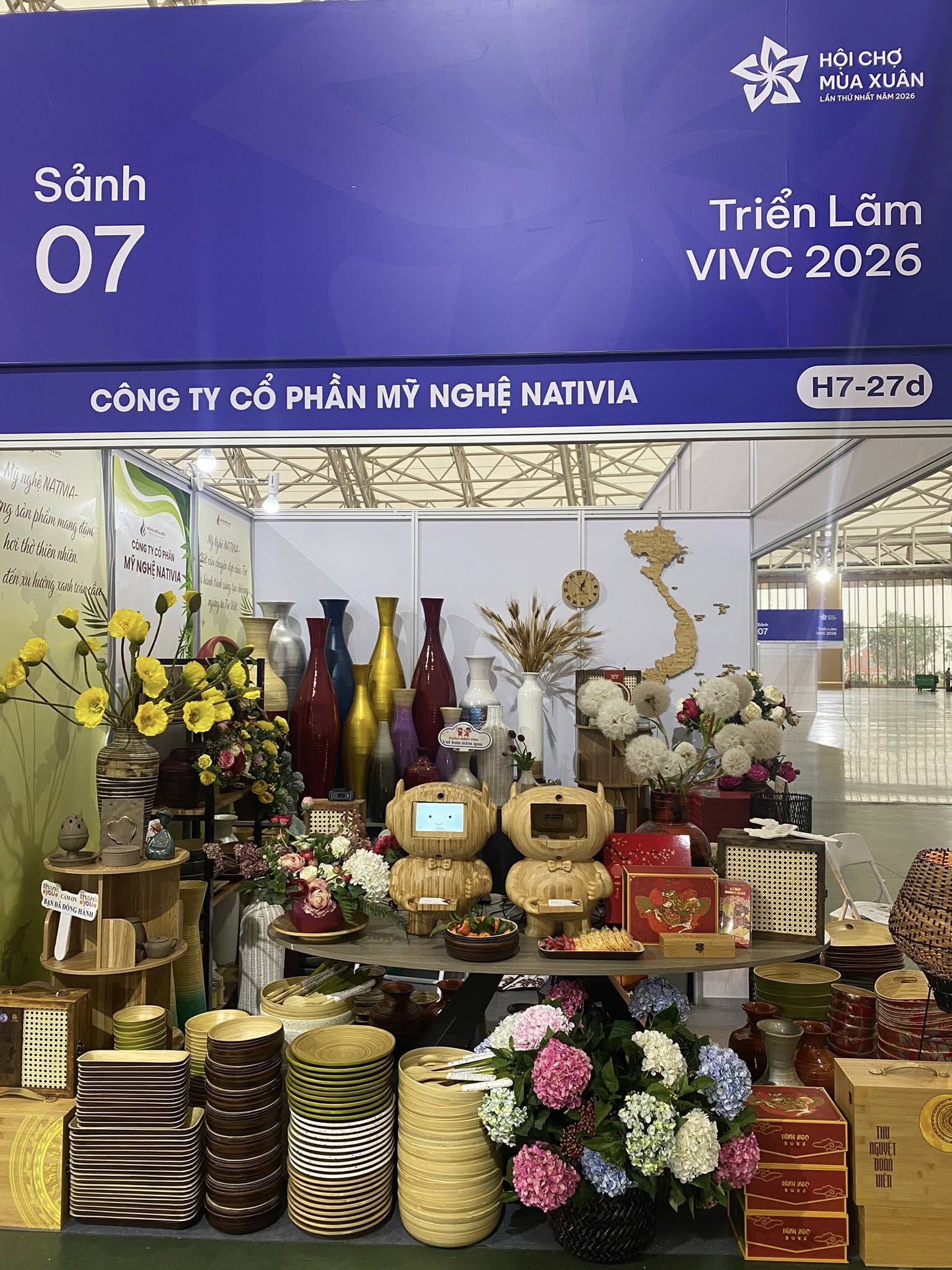 Mỹ nghệ Nativia tỏa sáng tại Hội chợ Xuân 2026: Điểm hẹn của tinh hoa tre Việt