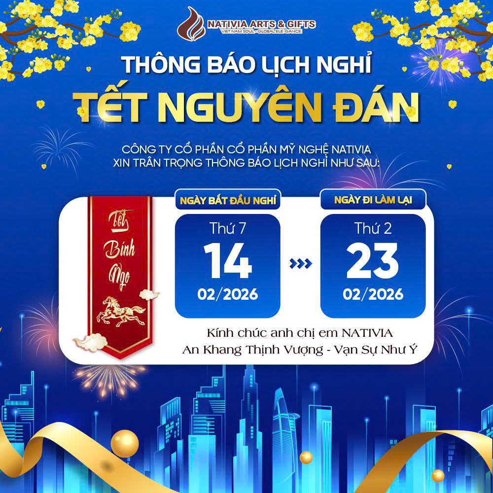 THÔNG BÁO LỊCH NGHỈ TẾT NGUYÊN ĐÁN 2026